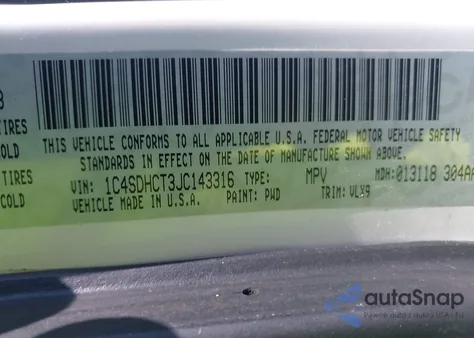 2018 Dodge Durango R/T Rwd from USA, damaged, VIN 1C4SDHCT3JC143316